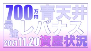 レバナス最高値の青天井プレイに早く乗れ11.20【資産状況】一括投資700万円の結果