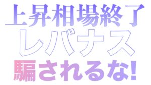 レバナスの上昇相場終了！下落相場を知らないあなたは不安になり騙される