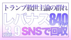 トランプ救世主論の群れ【資産状況】3月9日レバナス840万円の結果